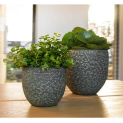 Steege Plantenpot Rinca - Groen - Lava Look - 36 X 32 Cm -Huishoudelijke Artikelen Winkel 01ed4adc18e84d8baeeaea48bd164fc0