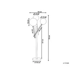 Beliani Tafellamp TAMESI - Goud Glas -Huishoudelijke Artikelen Winkel 0c7eb8989ea24ef9a13489106a2a60fd