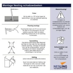 Nesling Coolfit 3.6x3.6x3.6m Navy Blauw -Huishoudelijke Artikelen Winkel 1000006858 0111