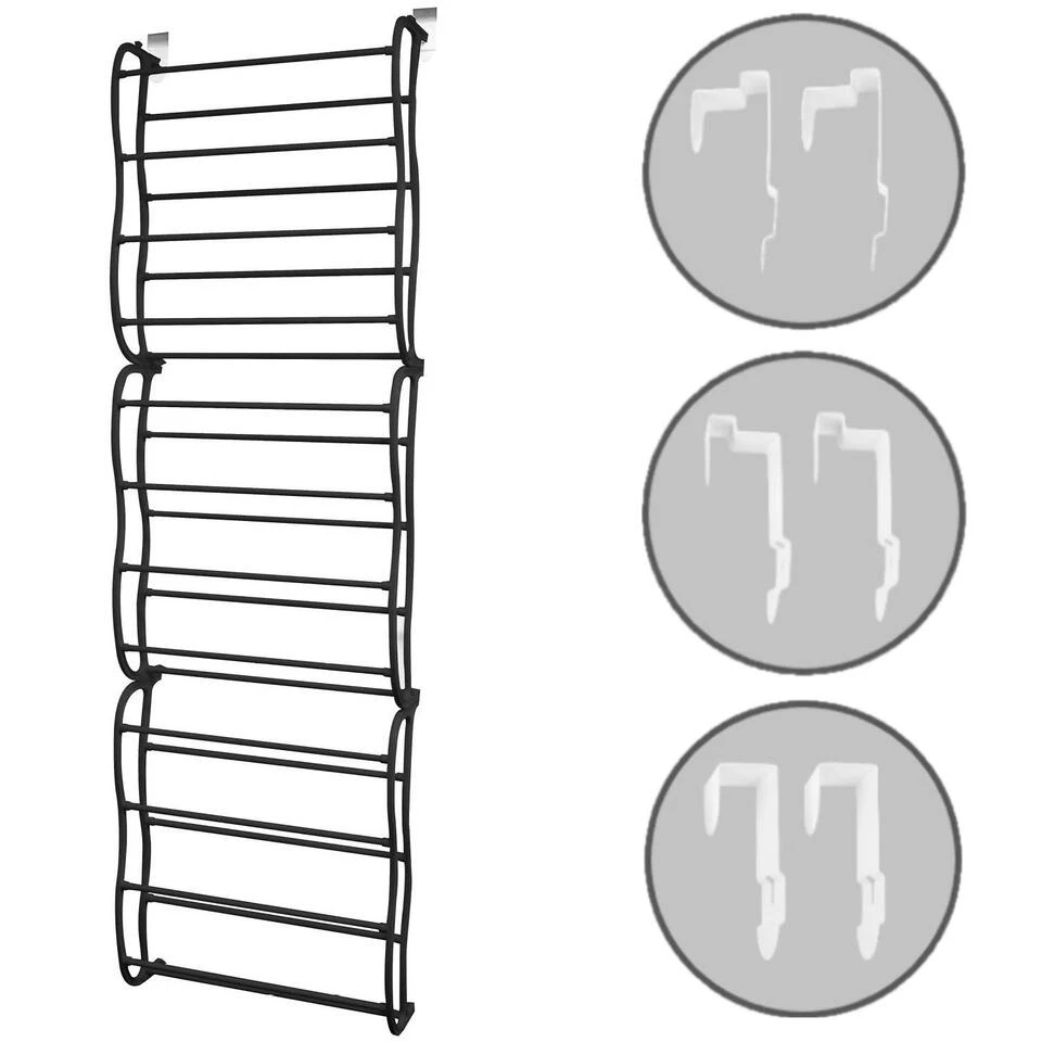 O'DADDY® Hangend Schoenenrek - Opdek En Stompe Deur - 20x51x182 Zwart 4 O'DADDY® Hangend Schoenenrek - Opdek En Stompe Deur - 20x51x182 Zwart - Afbeelding 2