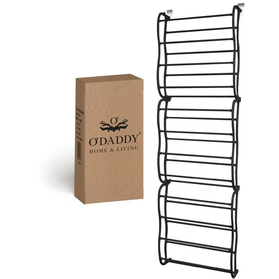 O'DADDY® Hangend Schoenenrek - Opdek En Stompe Deur - 20x51x182 Zwart 5 O'DADDY® Hangend Schoenenrek - Opdek En Stompe Deur - 20x51x182 Zwart - Afbeelding 3