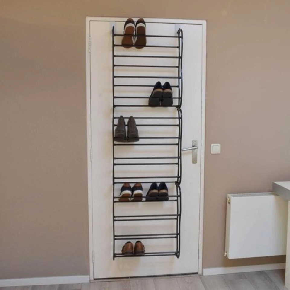 O'DADDY® Hangend Schoenenrek - Opdek En Stompe Deur - 20x51x182 Zwart 6 O'DADDY® Hangend Schoenenrek - Opdek En Stompe Deur - 20x51x182 Zwart - Afbeelding 4