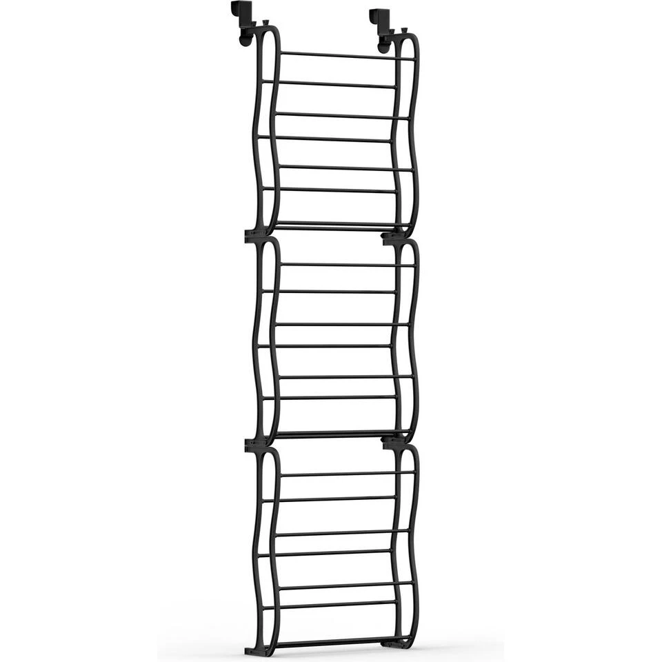 O'DADDY® Hangend Schoenenrek - Opdek En Stompe Deur - 20x51x182 Zwart 3 O'DADDY® Hangend Schoenenrek - Opdek En Stompe Deur - 20x51x182 Zwart