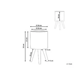 Beliani Plantenbak Voor Buiten ACHILIO - Bruin Magnesiumoxide -Huishoudelijke Artikelen Winkel 1000018186 0102