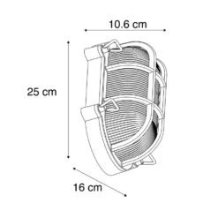 QAZQA Wand- En Plafondlamp Goud/messing Ovaal IP44 - Noutica -Huishoudelijke Artikelen Winkel 1000021915 0102
