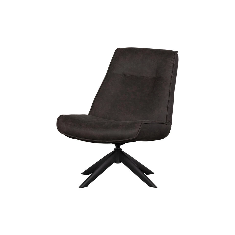 WOOOD Skyler Draaifauteuil - Kunstleer - Zwart - 94x67x85 4 WOOOD Skyler Draaifauteuil - Kunstleer - Zwart - 94x67x85 - Afbeelding 2