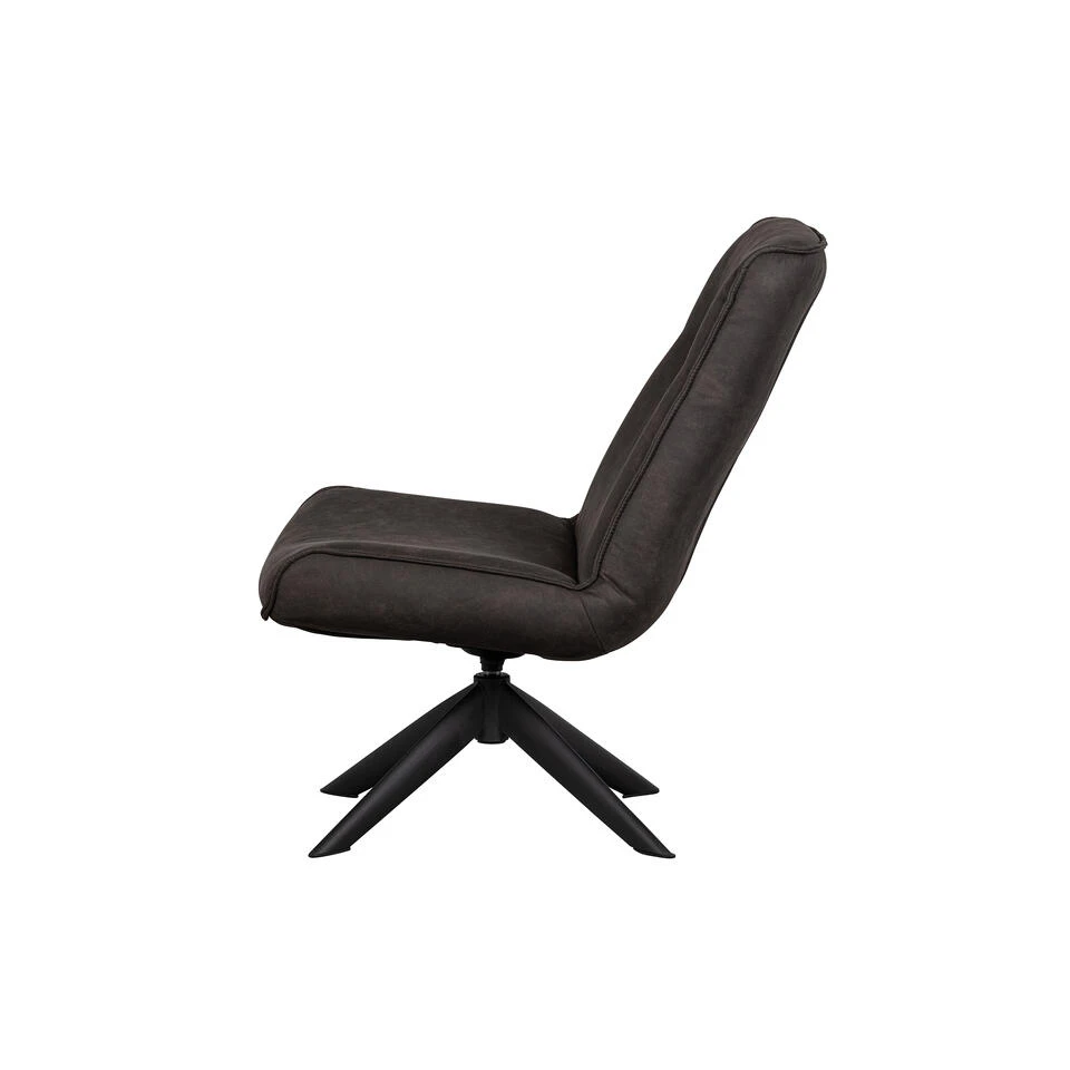 WOOOD Skyler Draaifauteuil - Kunstleer - Zwart - 94x67x85 6 WOOOD Skyler Draaifauteuil - Kunstleer - Zwart - 94x67x85 - Afbeelding 4