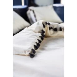 Dindi Home - Dekbedovertrek Fleeky Fringes - 240x220 Cm - Wit -Huishoudelijke Artikelen Winkel 1000034586 0102