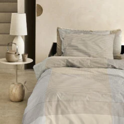 Damai Dekbedovertrek Base - Katoen - 140x200/220 Cm - Beige -Huishoudelijke Artikelen Winkel 1000035112 0102