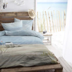 Cinderella Dekbedovertrek Ameland - Satijn - 140x200/220 Cm - Blue -Huishoudelijke Artikelen Winkel 1000035208 0102