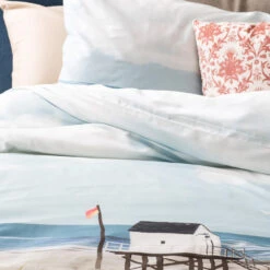 Cinderella Dekbedovertrek Ameland - Satijn - 140x200/220 Cm - Blue -Huishoudelijke Artikelen Winkel 1000035208 0103