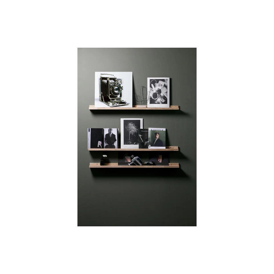 WOOOD Studio Fotolijstplank 120 Cm - Eiken - Onbehandeld - Set Van 2 4 WOOOD Studio Fotolijstplank 120 Cm - Eiken - Onbehandeld - Set Van 2 - Afbeelding 2