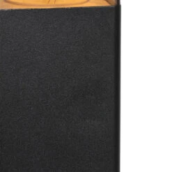 QAZQA Staande Buitenlamp Zwart 50 Cm IP44 Met Smoke Glass - Denmark -Huishoudelijke Artikelen Winkel 1000046347 0103