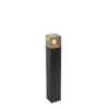 QAZQA Staande Buitenlamp Zwart 50 Cm IP44 Met Smoke Glass - Denmark 2 QAZQA Staande Buitenlamp Zwart 50 Cm IP44 Met Smoke Glass - Denmark -Huishoudelijke Artikelen Winkel 1000046347