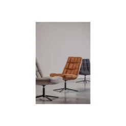 WOOOD Dirkje Draaifauteuil - Leerlook - Cognac - 101x70x85 8 WOOOD Dirkje Draaifauteuil - Leerlook - Cognac - 101x70x85 -Huishoudelijke Artikelen Winkel 1000052487 0102