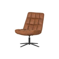 WOOOD Dirkje Draaifauteuil - Leerlook - Cognac - 101x70x85 9 WOOOD Dirkje Draaifauteuil - Leerlook - Cognac - 101x70x85 -Huishoudelijke Artikelen Winkel 1000052487 0103