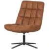 WOOOD Dirkje Draaifauteuil - Leerlook - Cognac - 101x70x85 1 WOOOD Dirkje Draaifauteuil - Leerlook - Cognac - 101x70x85 -Huishoudelijke Artikelen Winkel 1000052487