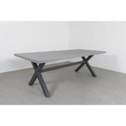 VDG Verona Betonlook Tuintafel 220 X 100 Cm. - Antraciet -Huishoudelijke Artikelen Winkel 1000053247 0102