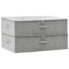 VidaXL Opbergboxen 2 St 70x40x18 Cm Stof Grijs 1 VidaXL Opbergboxen 2 St 70x40x18 Cm Stof Grijs -Huishoudelijke Artikelen Winkel 1000056182