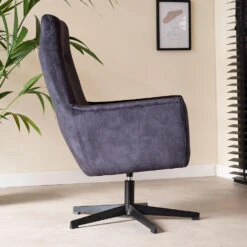 Fauteuil Draaibaar Casper Velvet Antraciet - Stof - Grijs 8 Fauteuil Draaibaar Casper Velvet Antraciet - Stof - Grijs -Huishoudelijke Artikelen Winkel 1000072638 0102