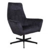 Fauteuil Draaibaar Casper Velvet Antraciet - Stof - Grijs -Huishoudelijke Artikelen Winkel 1000072638
