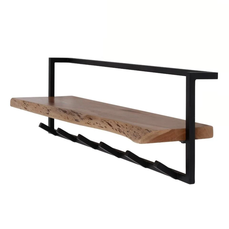 Woody Kapstok Metaal - Hout - Bruin 3 Woody Kapstok Metaal - Hout - Bruin