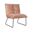 Velvet Fauteuil Maud Roze - Stof - Roze -Huishoudelijke Artikelen Winkel 1000079003