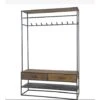 Garderobe Kapstok Brent 35x120x180cm - Hout - Grijs