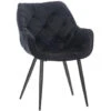 CLP Eetkamerstoel Tanna Fluweel Zwart -Huishoudelijke Artikelen Winkel 1000080759
