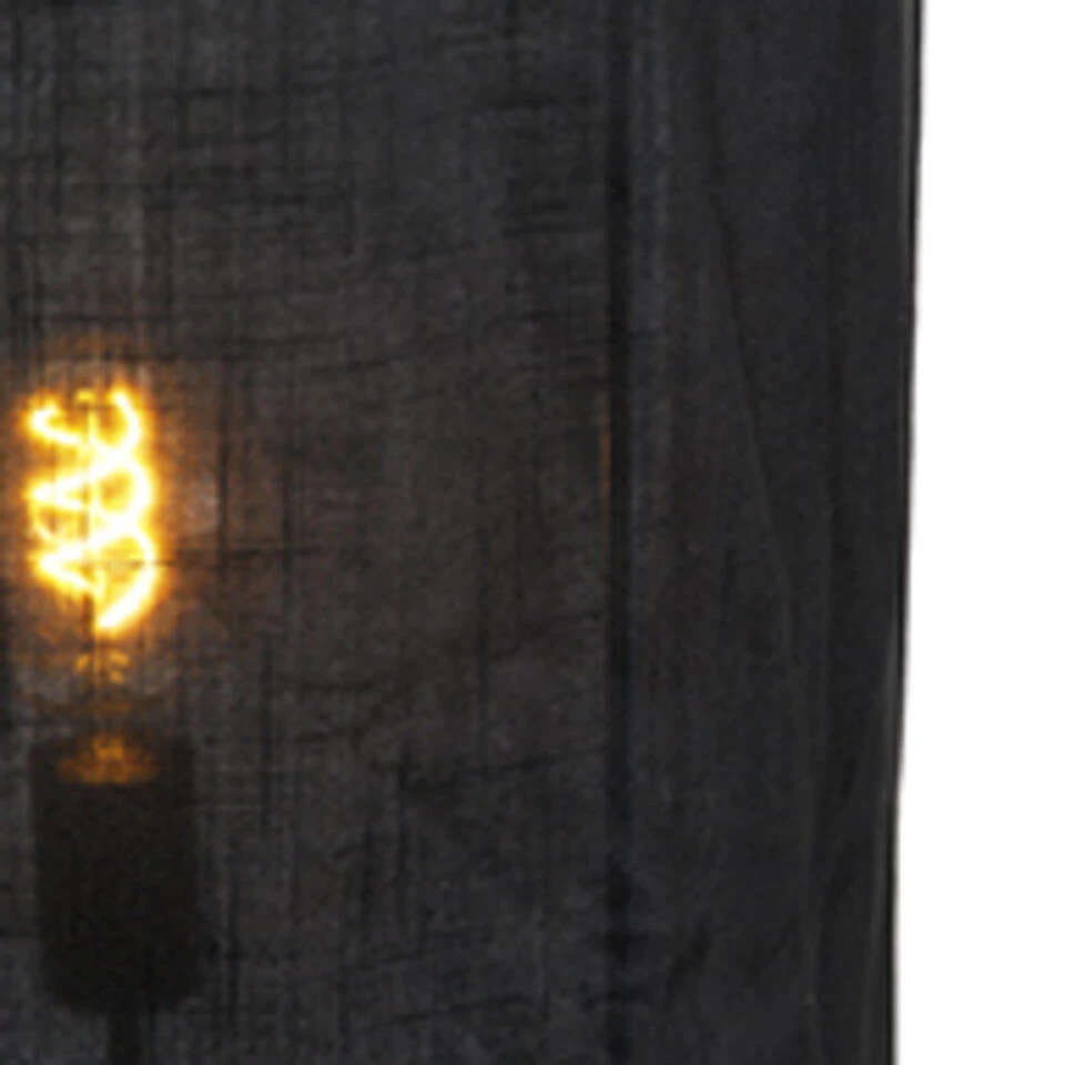 QAZQA Design Vloerlamp Zwart Linnen Kap - Rich 6 QAZQA Design Vloerlamp Zwart Linnen Kap - Rich - Afbeelding 4