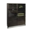 Cavetown Vitrinekast Industrieel Garcia Zwart - 45x140x185 Cm -Huishoudelijke Artikelen Winkel 1000094167