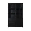 Romy Vitrinekast Industrieel Zwart - 35x120x200 Cm 2 Romy Vitrinekast Industrieel Zwart - 35x120x200 Cm -Huishoudelijke Artikelen Winkel 1000094246