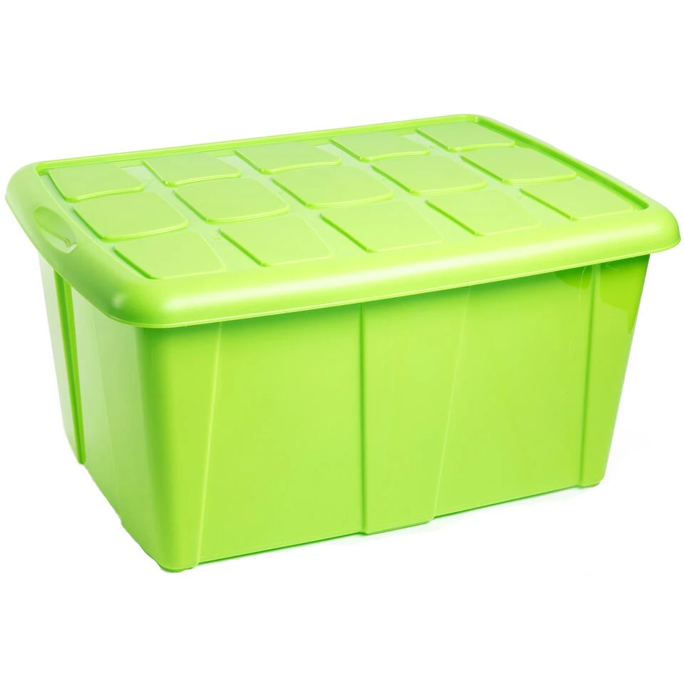 Plasticforte Opbergbox Met Deksel - Limegroen - 60L - Kunststof 3 Plasticforte Opbergbox Met Deksel - Limegroen - 60L - Kunststof