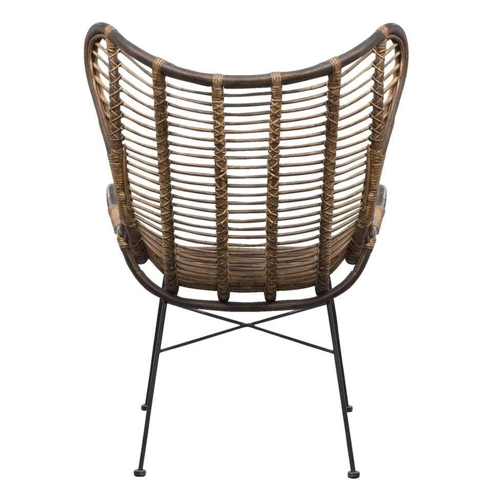 Fauteuil Jasmine - Rotan/metaal - Bruin 5 Fauteuil Jasmine - Rotan/metaal - Bruin - Afbeelding 3