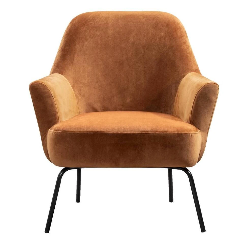 Fauteuil Hamburg - Fluweel - Koper 3 Fauteuil Hamburg - Fluweel - Koper