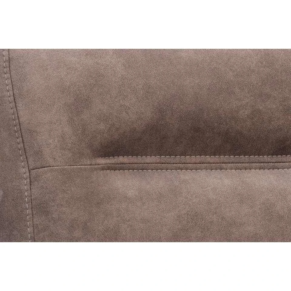 Eetkamerstoel Yvo - Lederlook - Taupe 6 Eetkamerstoel Yvo - Lederlook - Taupe - Afbeelding 4