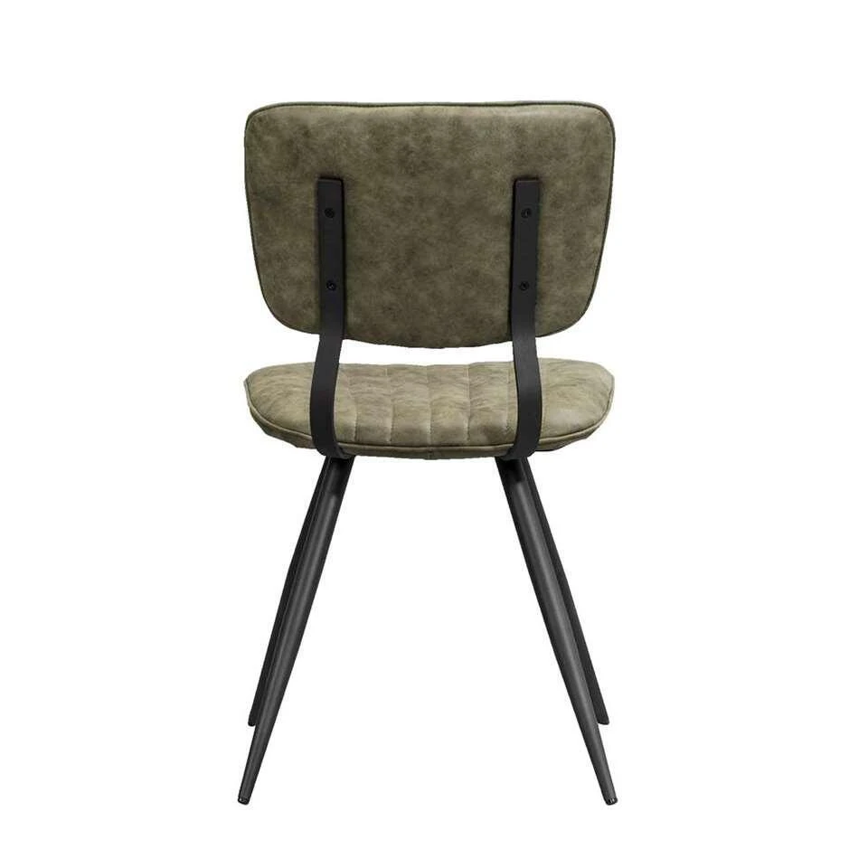 Eetkamerstoel Brim - Stof - Olijfgroen 5 Eetkamerstoel Brim - Stof - Olijfgroen - Afbeelding 3