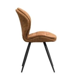 Eetkamerstoel Lenn - Stof - Cognackleur -Huishoudelijke Artikelen Winkel 10302530 8000