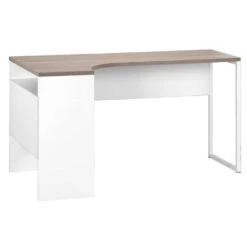 Hoekbureau Hannover - Wit/truffel - 76,8x145x81 Cm 8 Hoekbureau Hannover - Wit/truffel - 76,8x145x81 Cm -Huishoudelijke Artikelen Winkel 11300675 0300