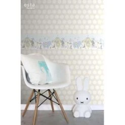 ESTAhome Behangrand - Circus - Lichtblauw, Beige - 26,5 Cm X 5 M -Huishoudelijke Artikelen Winkel 1337827851 0102