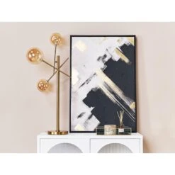 Beliani Tafellamp TAMESI - Goud Glas -Huishoudelijke Artikelen Winkel 1a6d20930b1944388e784af3b110787f