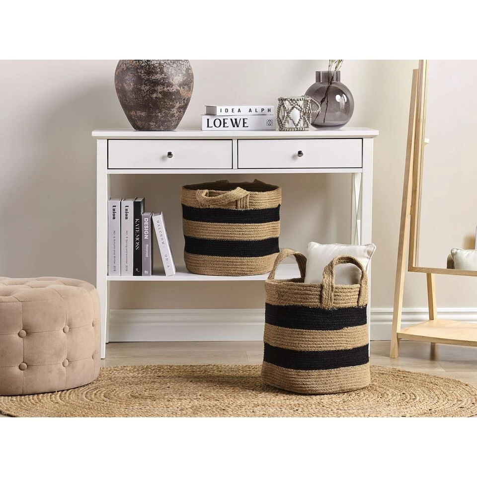 Beliani Mand GEREDE - Beige Jute 3 Beliani Mand GEREDE - Beige Jute - Afbeelding 2