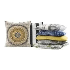 Woonkussen Fatima - Oker - 60x60 Cm 9 Woonkussen Fatima - Oker - 60x60 Cm -Huishoudelijke Artikelen Winkel 34101839 4050