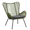 Loungefauteuil Monaco - Groen - Incl. Kussen -Huishoudelijke Artikelen Winkel 50105205