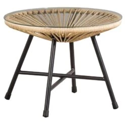 Le Sud Bijzettafel Monte Carlo - Naturel - Ø50x38 Cm