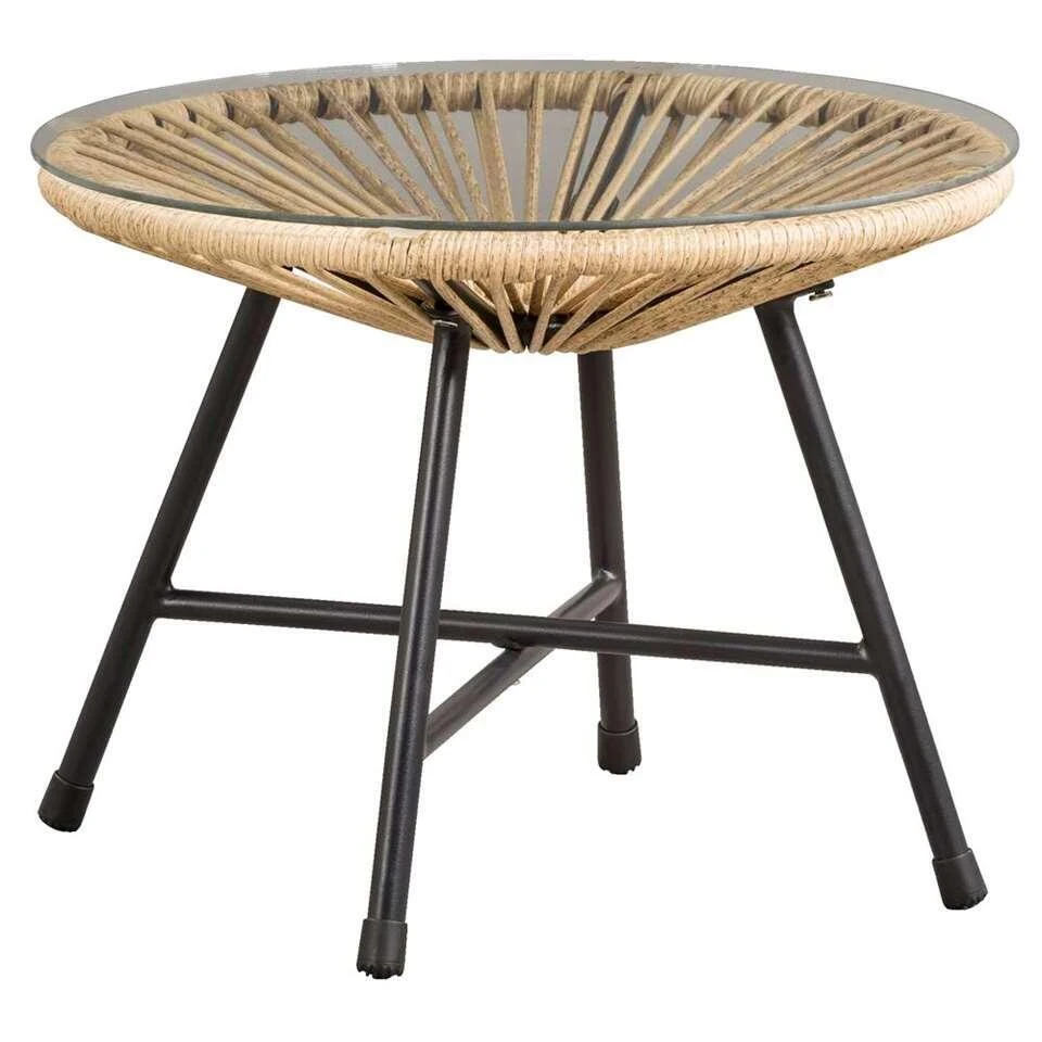 Le Sud Bijzettafel Monte Carlo - Naturel - Ø50x38 Cm 3 Le Sud Bijzettafel Monte Carlo - Naturel - Ø50x38 Cm