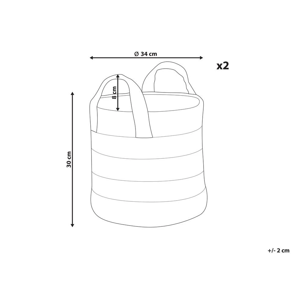 Beliani Mand GEREDE - Beige Jute 4 Beliani Mand GEREDE - Beige Jute - Afbeelding 3