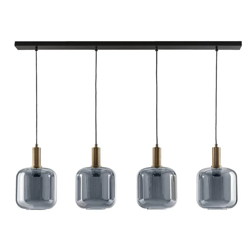 Hanglamp Toulouse 4-lichts - Zwart - 150x120x10 Cm 4 Hanglamp Toulouse 4-lichts - Zwart - 150x120x10 Cm - Afbeelding 2