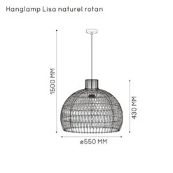 Hanglamp Lisa - Rotan - Naturel 8 Hanglamp Lisa - Rotan - Naturel -Huishoudelijke Artikelen Winkel 60105006 9700