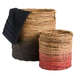 Mand Falco - Naturel/zwart - 45xØ40 Cm 9 Mand Falco - Naturel/zwart - 45xØ40 Cm -Huishoudelijke Artikelen Winkel 70503543 3300